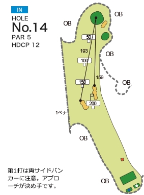 [PGM] 사츠키 골프 클럽 류오 코스 IN HOLE : 14