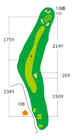 도마코(토마코)마이골프리조트72 에미나골프클럽 히가시 IN HOLE : 17