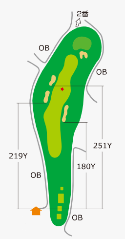 도마코(토마코)마이골프리조트72 아이리스골프클럽 OUT HOLE : 1