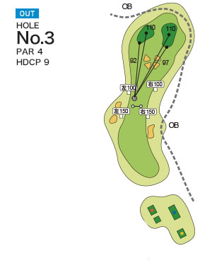 [PGM] 다마쓰쿠리골프클럽 와카우미코스 OUT HOLE : 3