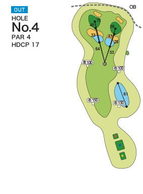 [PGM] 다마쓰쿠리골프클럽 와카우미코스 OUT HOLE : 4