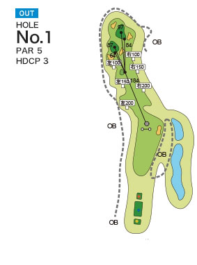 [PGM] 다마쓰쿠리골프클럽 와카우미코스 OUT HOLE : 1