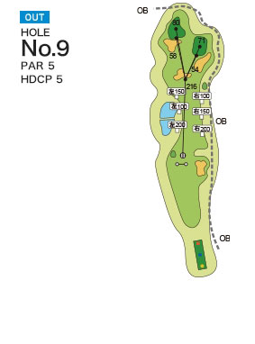 [PGM] 다마쓰쿠리골프클럽 와카우미코스 OUT HOLE : 9