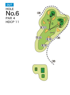 [PGM] 다마쓰쿠리골프클럽 와카우미코스 OUT HOLE : 6