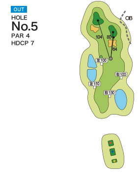 [PGM] 다마쓰쿠리골프클럽 와카우미코스 OUT HOLE : 5