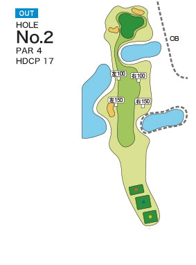 [PGM] 다마쓰쿠리골프클럽 네지키코스 OUT HOLE : 2