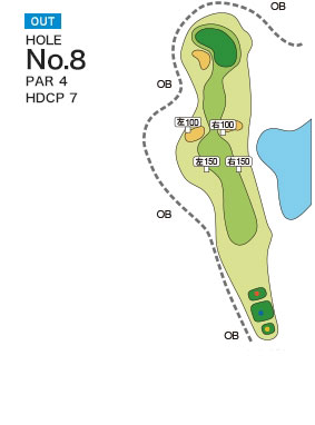 [PGM] 다마쓰쿠리골프클럽 네지키코스 OUT HOLE : 8