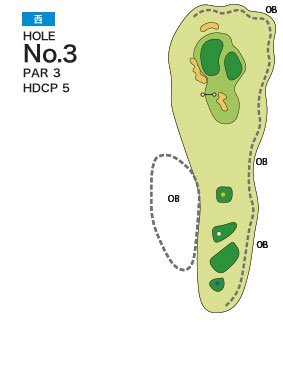 [PGM] 후소 컨트리클럽  니시 코스  HOLE : 3